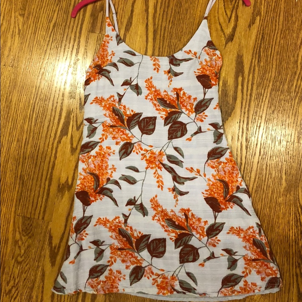 Floral printed lavender dress